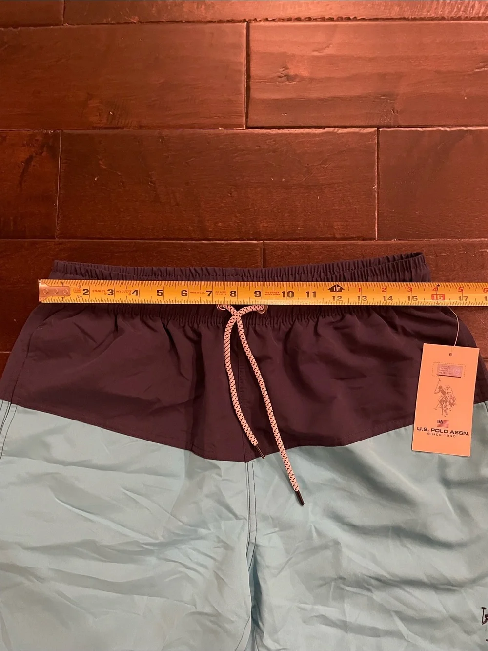 U.S. Polo Assn. Navy & Light Blue Swim Trunks